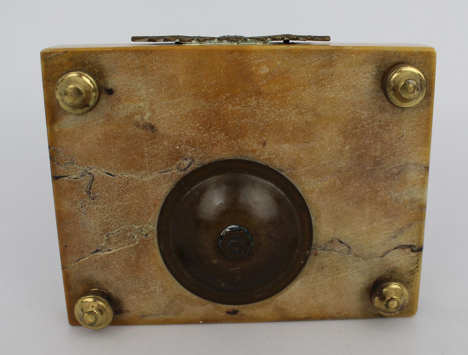 photo vinterior Antique Siena Marble And Ormolu Inkwell C.1900