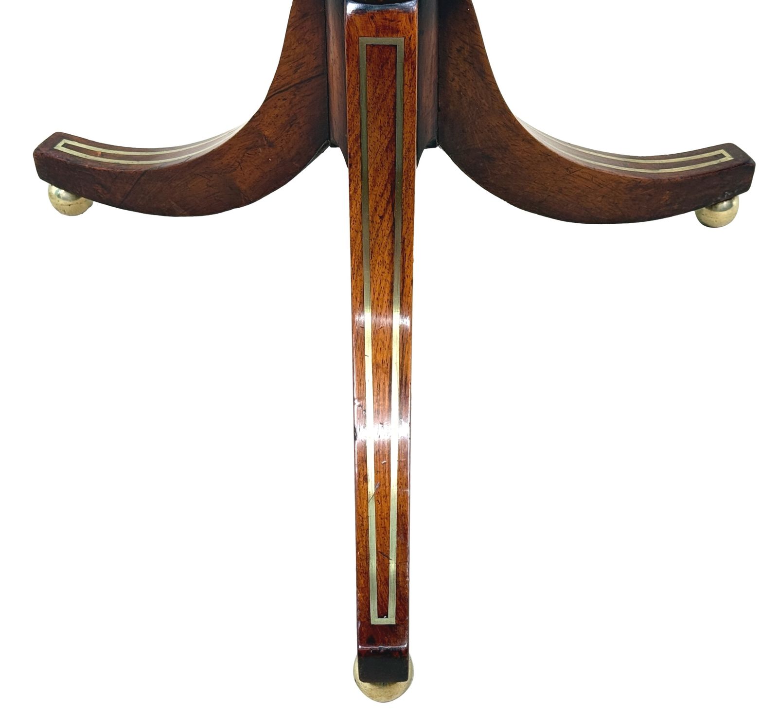 photo furniture Regency rozenhout en messing bijzettafel, 19e eeuw (Engeland, ca. 1820)