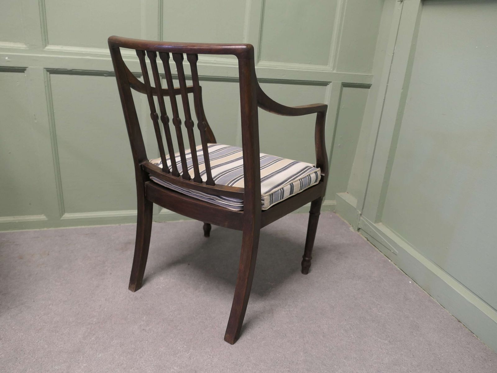 A Pair Of Regency Elbow Chairs, Hall Chairs These Beautiful Chairs Are Made In Oak photo vinterior