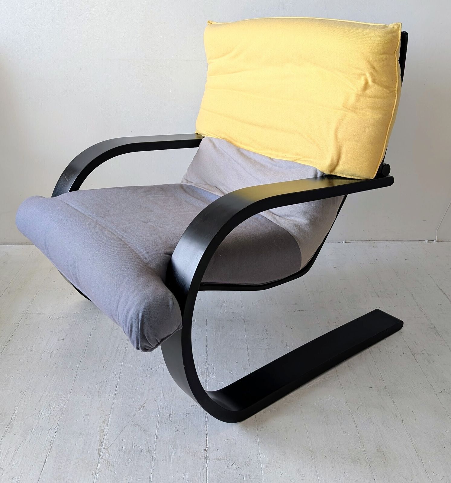 Furniture Vintage Italian Carlo Berruti For Danber Lacquered Bent Ply Lounge Chair 1970s / 80s  2 Available photo
