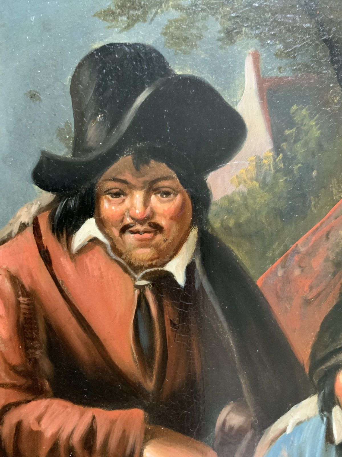 Antique Dutch Musician Oil Portrait Painting Manner Of David Teniers (1610 1690) photo buy