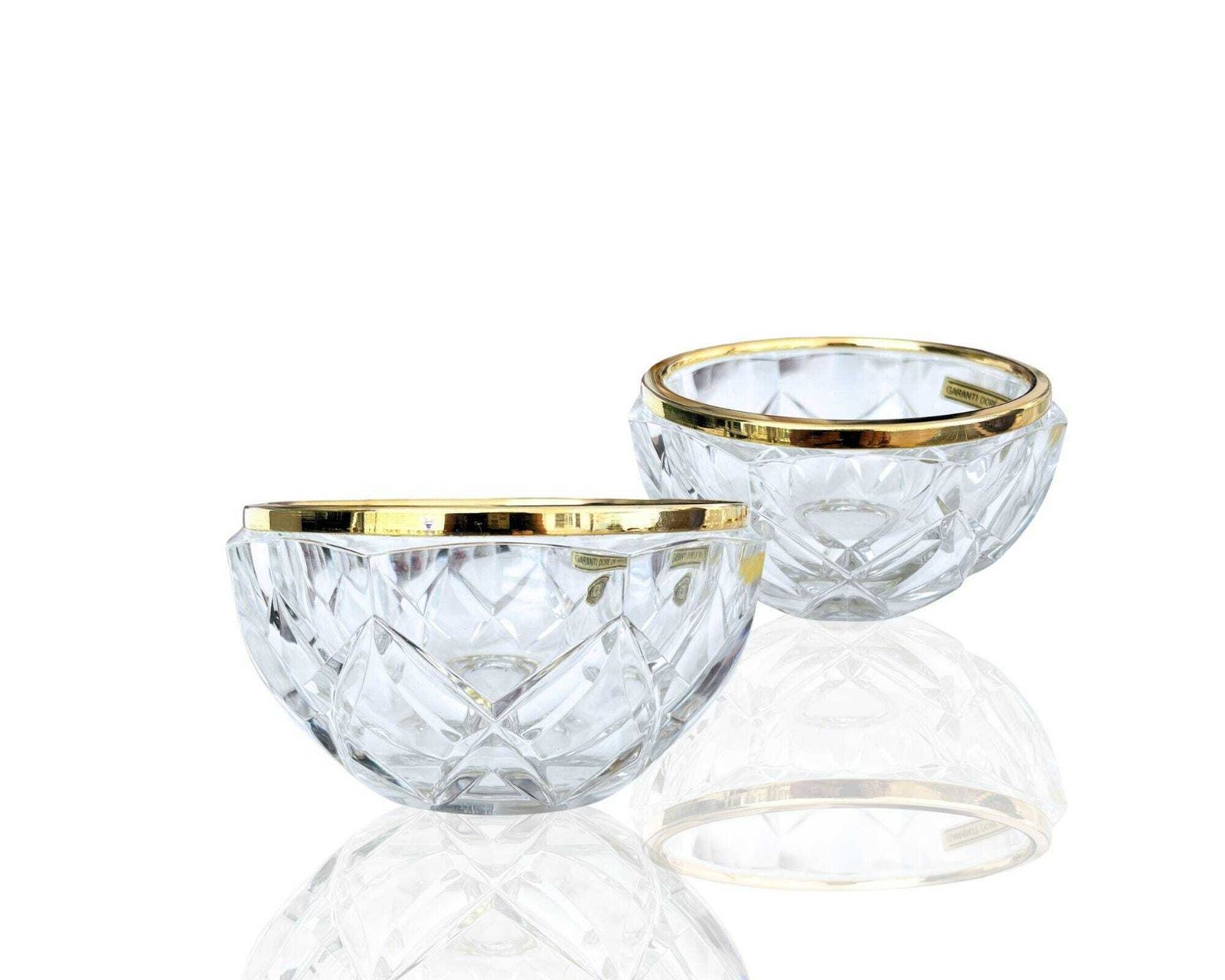 Rince-doigts Val Saint Lambert en cristal, lot de 6