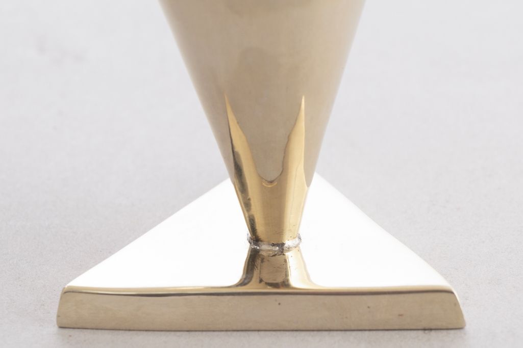 Art Deco Modernist Plated Brass Cocktail Cup In The Manner Of Maison Desny, France C.1930 photo buy