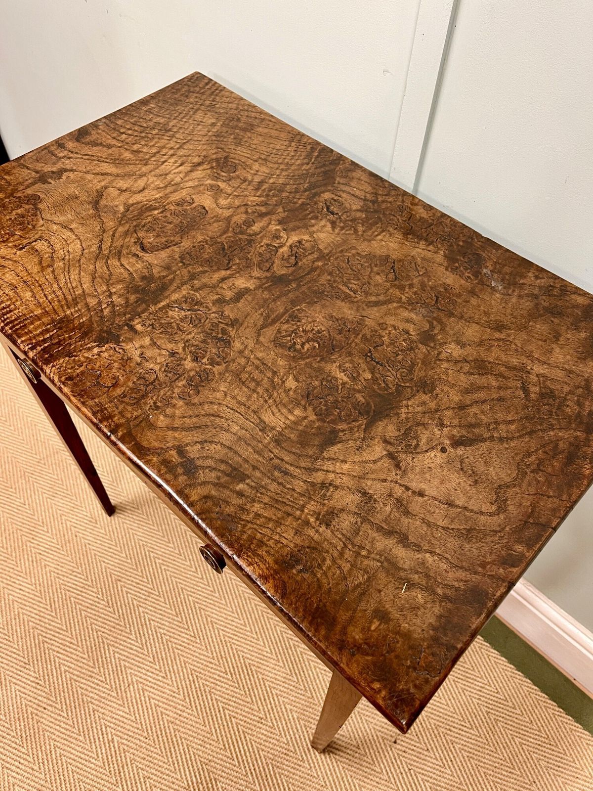19th Century Burr Ash Side Table photo for sale