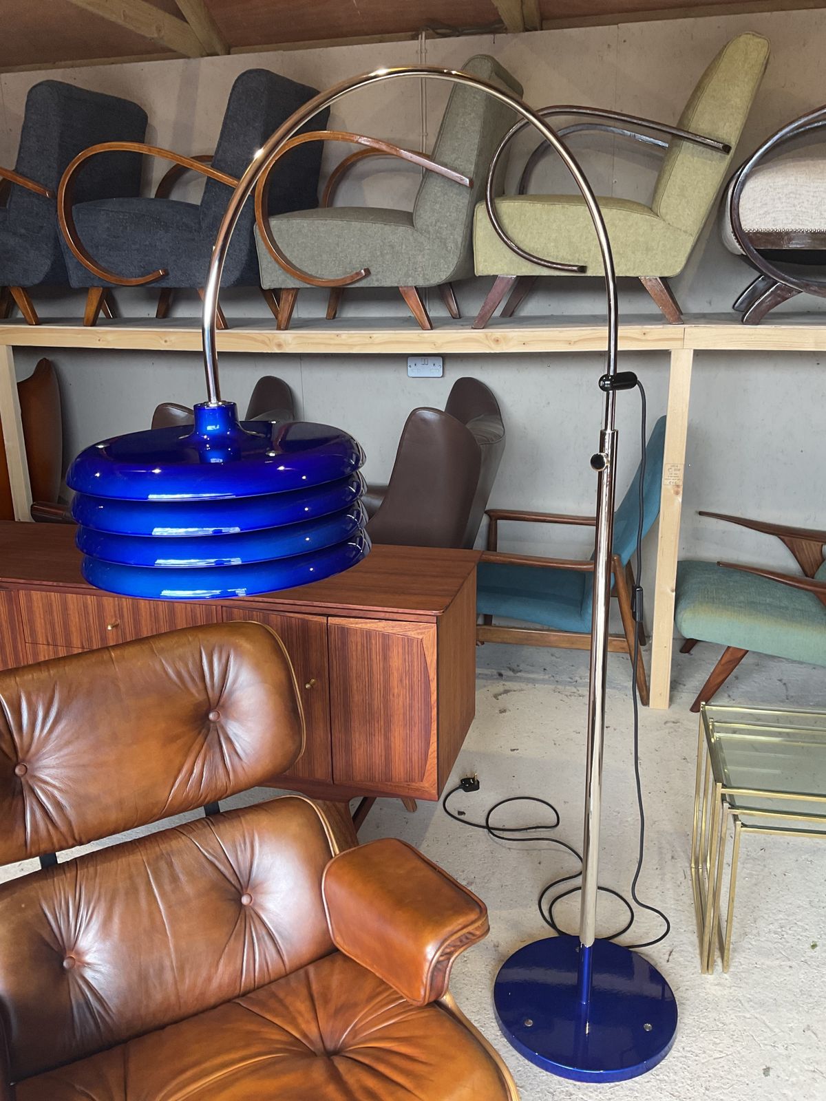 photo furniture Bauhaus Mid Century Floor Lamp & Desk Lamp By Tamás Borsfay 1970s