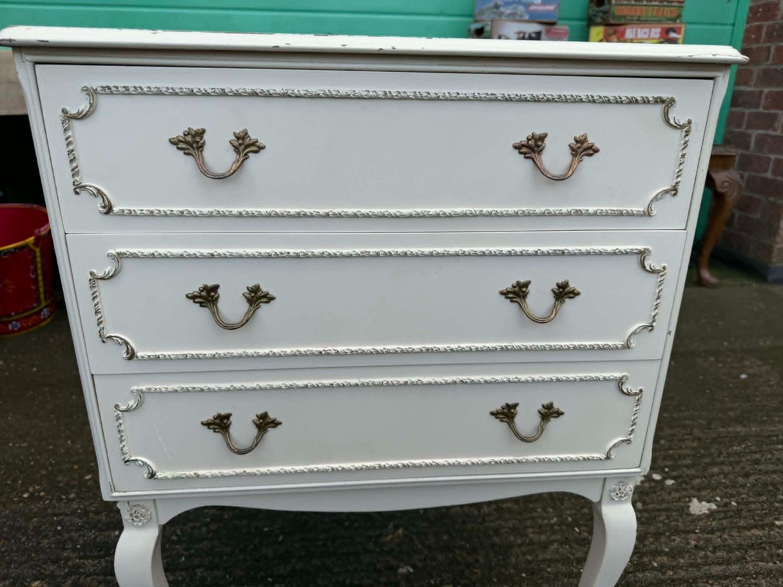 Vintage French Style Small Chest Of Drawers Bedroom Furniture photo for sale