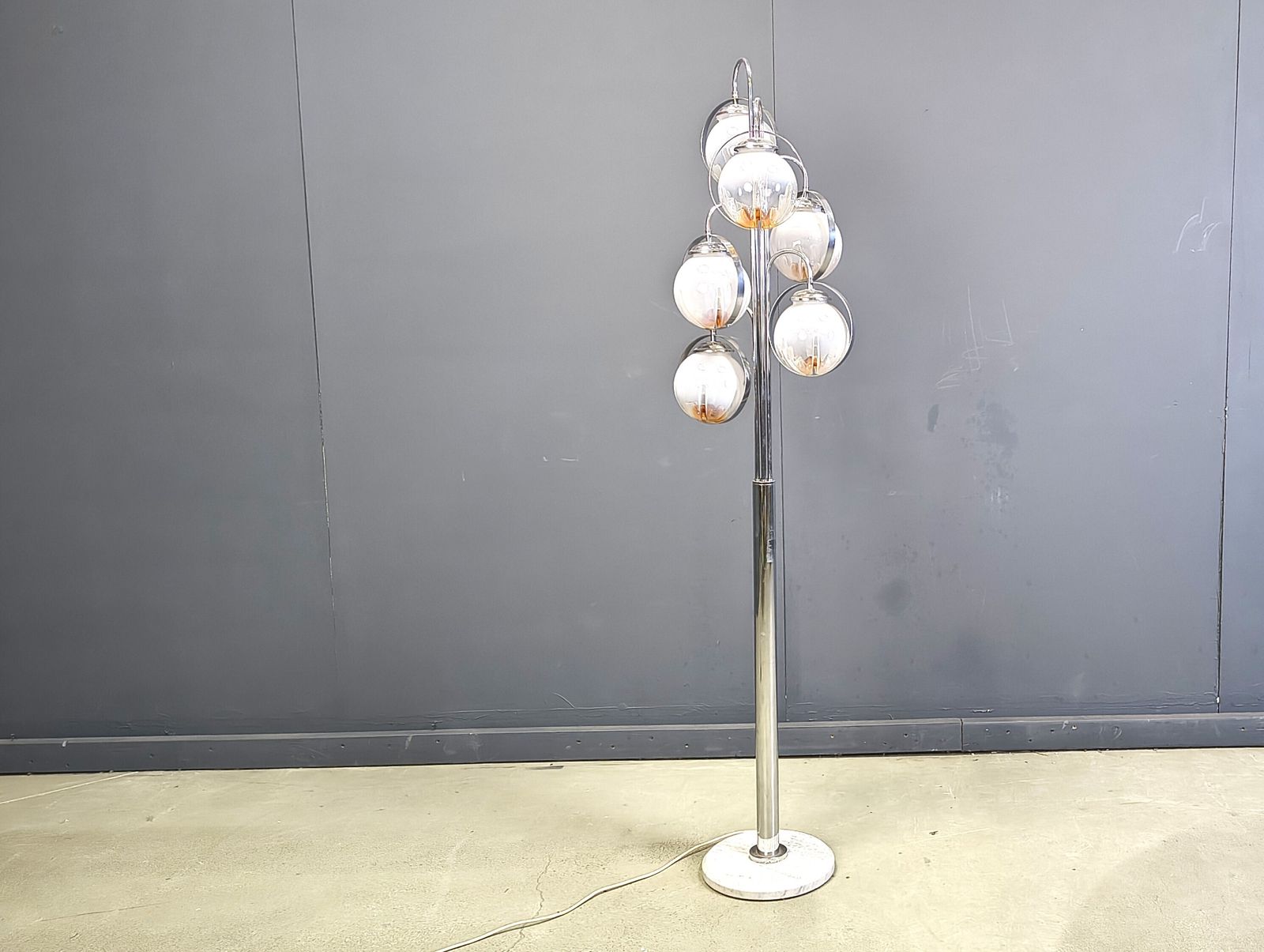 Vintage Murano Glass Floor Lamp By Mazzega, 1970s