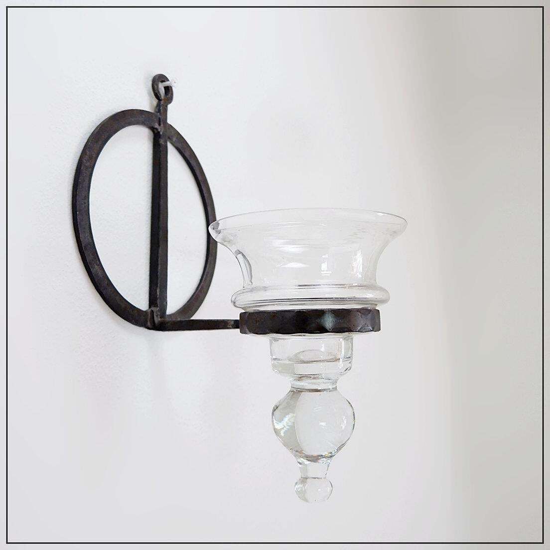 Wrought Iron And Glass Candle Lantern By Bertil Vallien For Boda   1960s photo for sale