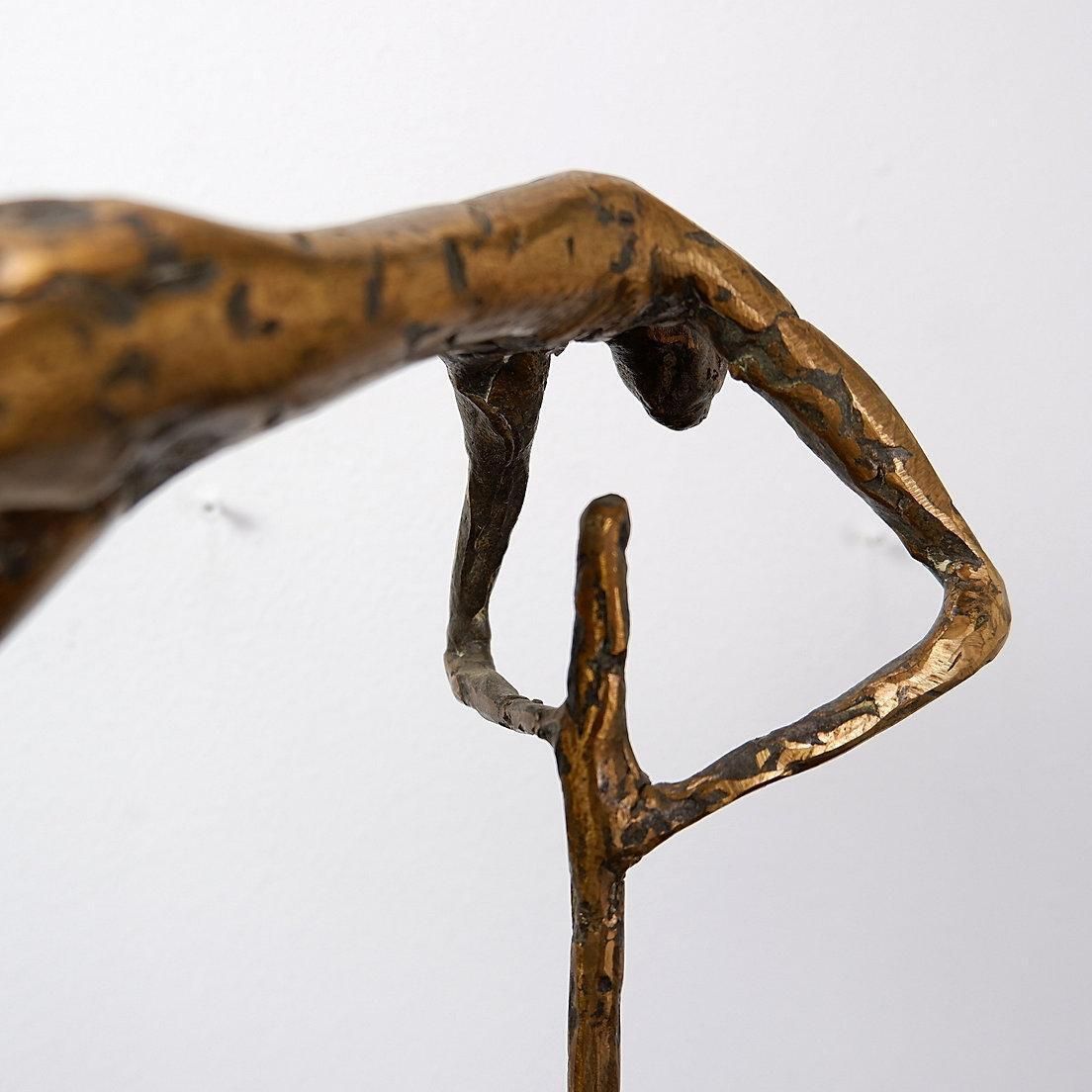 Acrobatic Man Bronze Sculpture By Pieter Florizoone (1937 2015)   Belgium photo vintage