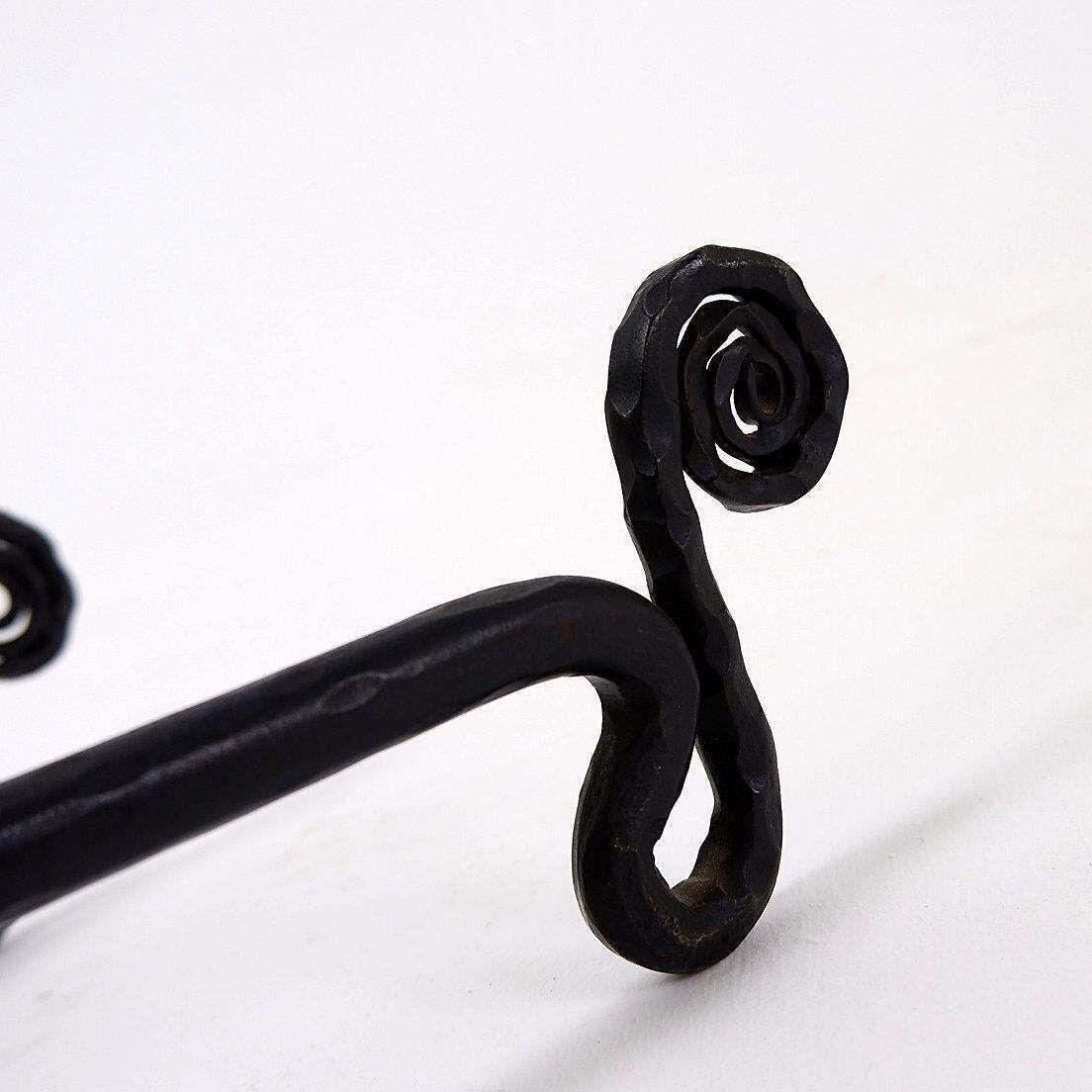 photo for sale Pair Of Wrought Iron Dachshund Andirons   20th Century