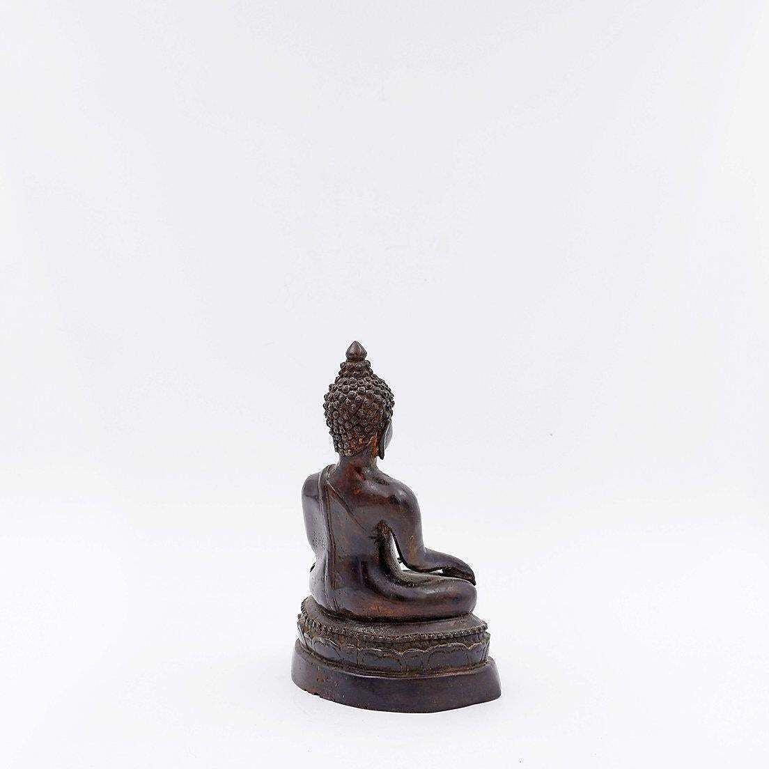 Buddha Calling The Earth To Witness Bronze Statuette, 20th Century photo buy