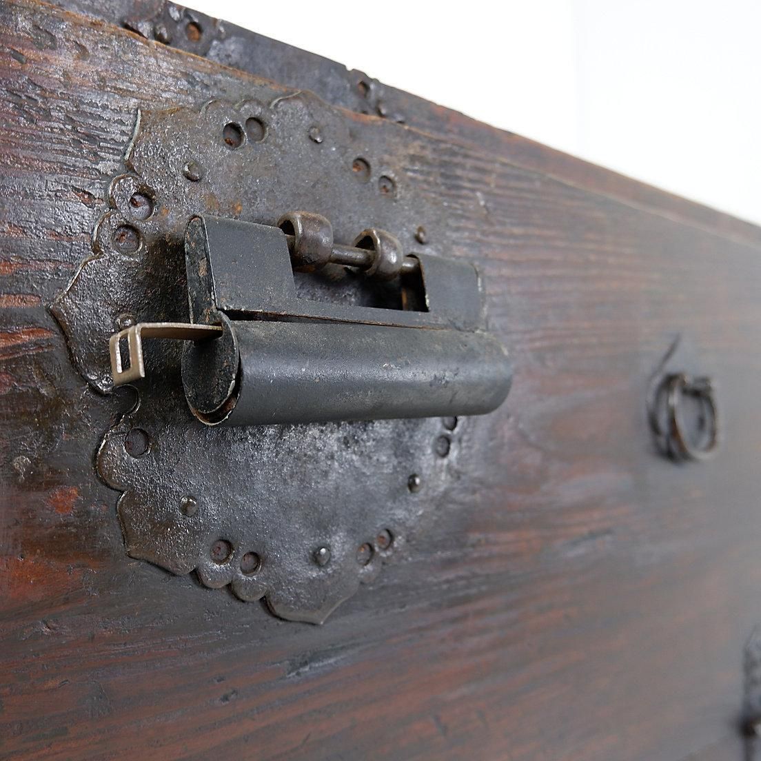 photo for sale Asian Wooden Chest With Decorative Fittings   18thc
