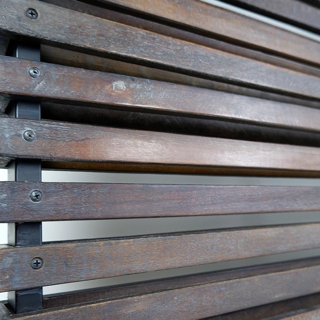 Slatted Wood Panel Room Divider Or Slatted Coat Rack With 10 Mobile Hooks   20th photo Home Decor