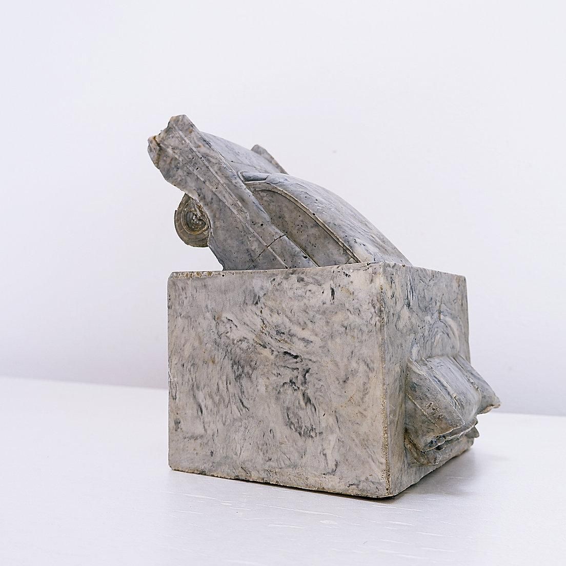 Cast Resin Sculpture "La Mort De L'automobile" Of The Work Of Fernand Flausch photo furniture