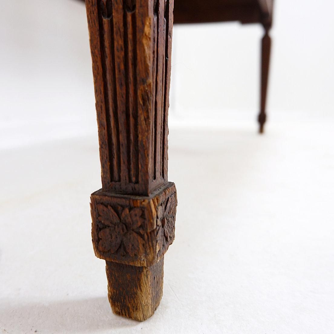 photo vinterior Neoclassical Style Bench Carved Lyres On The Seat Back   20th