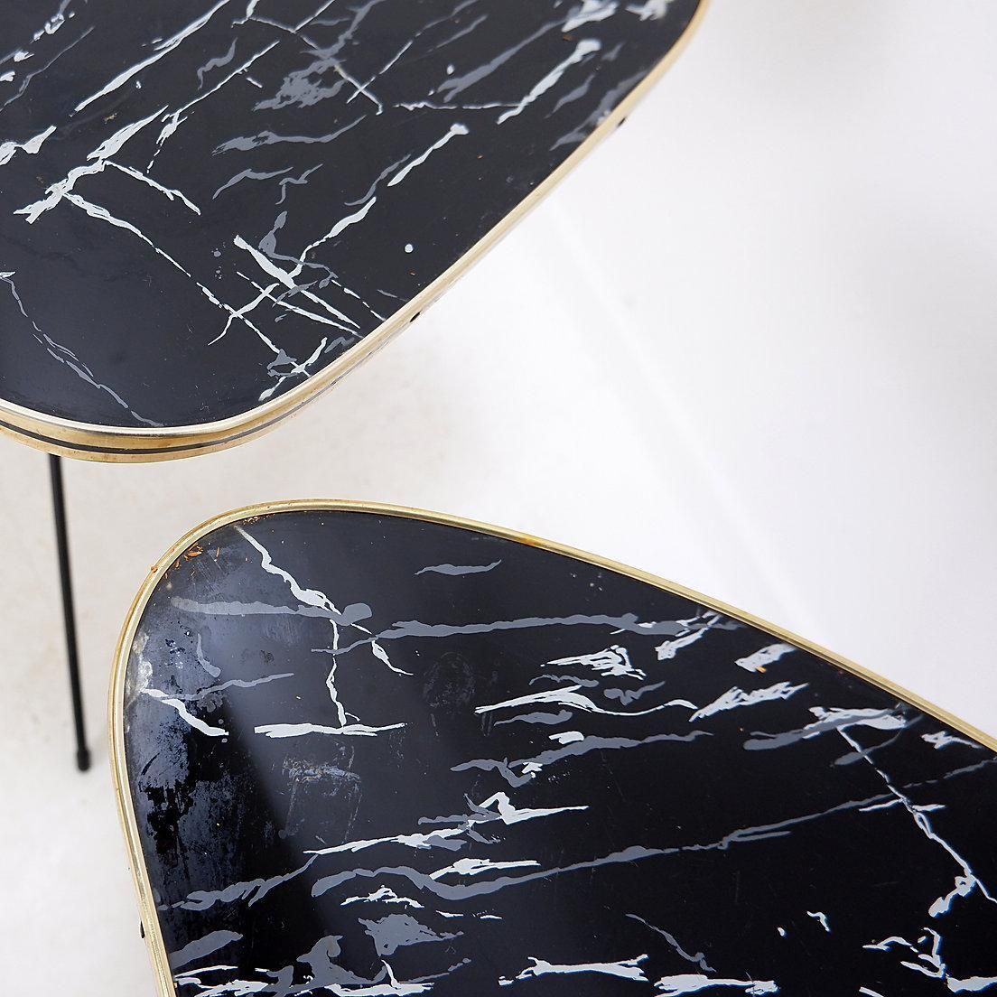 Pair Of Atomic Expo Tripod Tables From Erdal, 1950s photo for sale