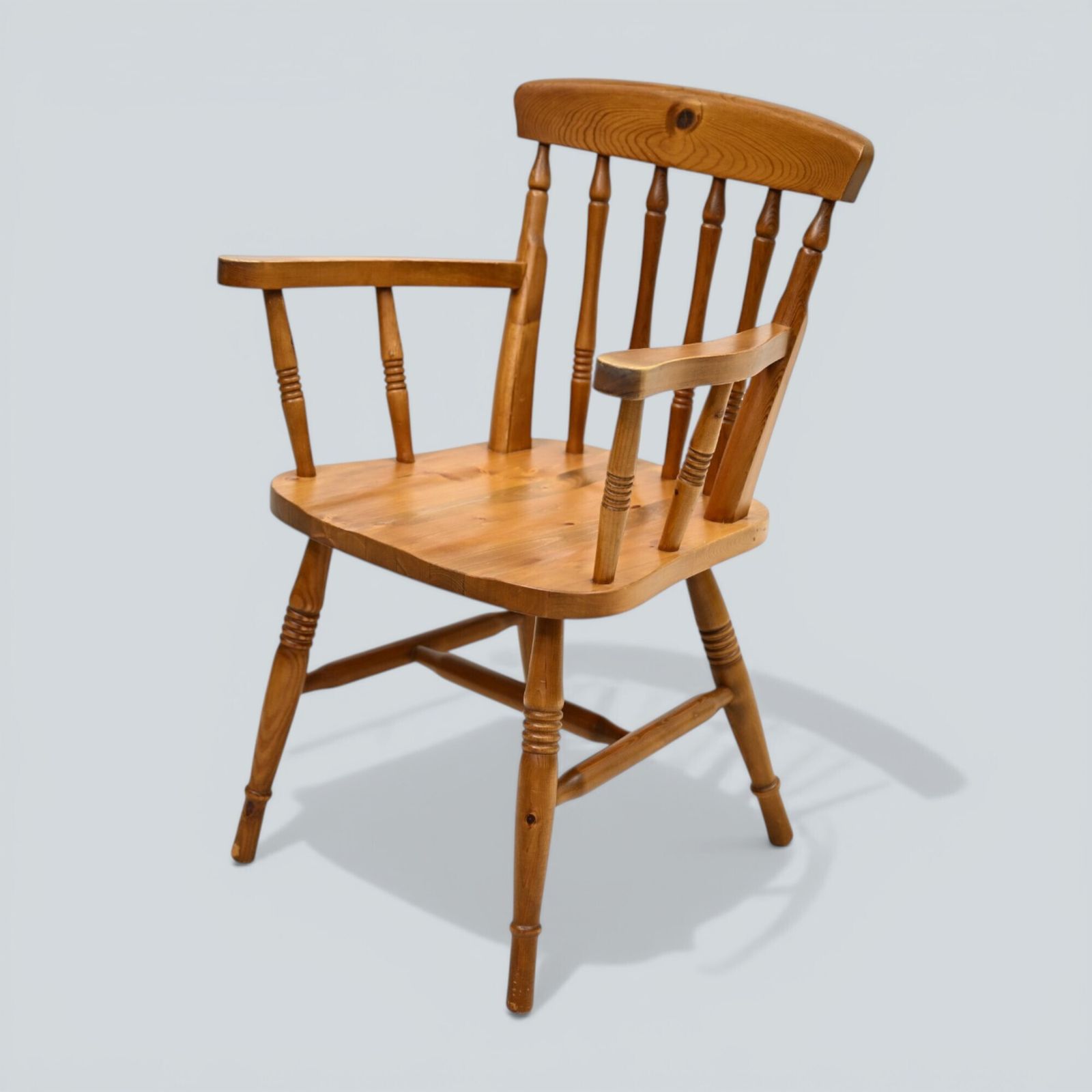 Pine Farmhouse Kitchen Chair Knotted Pine Vintage Country Style Free Uk Delivery photo for sale