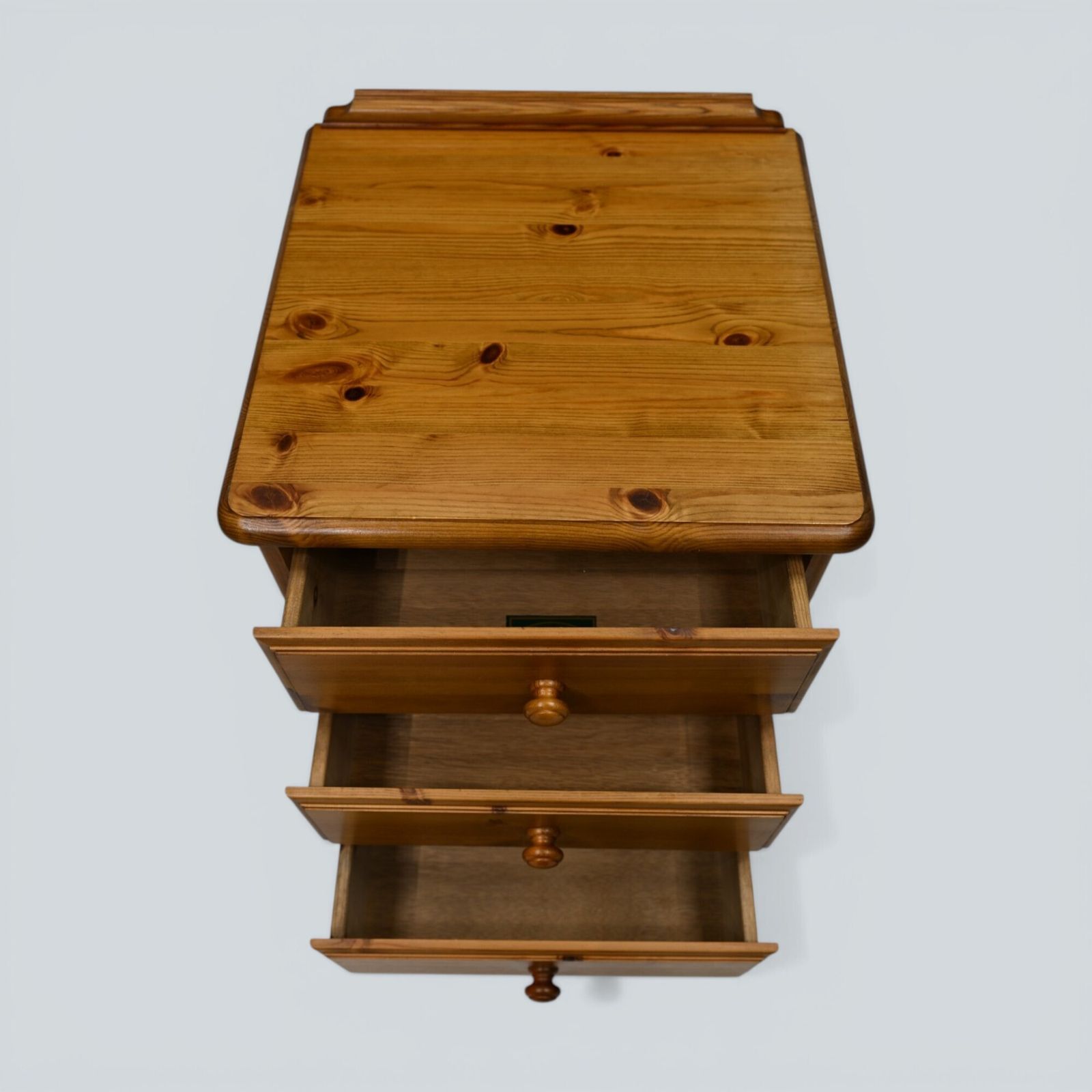 Furniture Ducal Bedside Chest Of Drawers Knotted Pine On Castors Free Uk Delivery photo