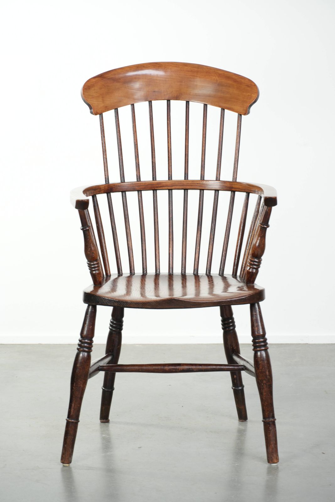 Beautiful, Rare, Antique English Windsor Highback Chair From The 19th Century With A Beautiful Patina. photo furniture