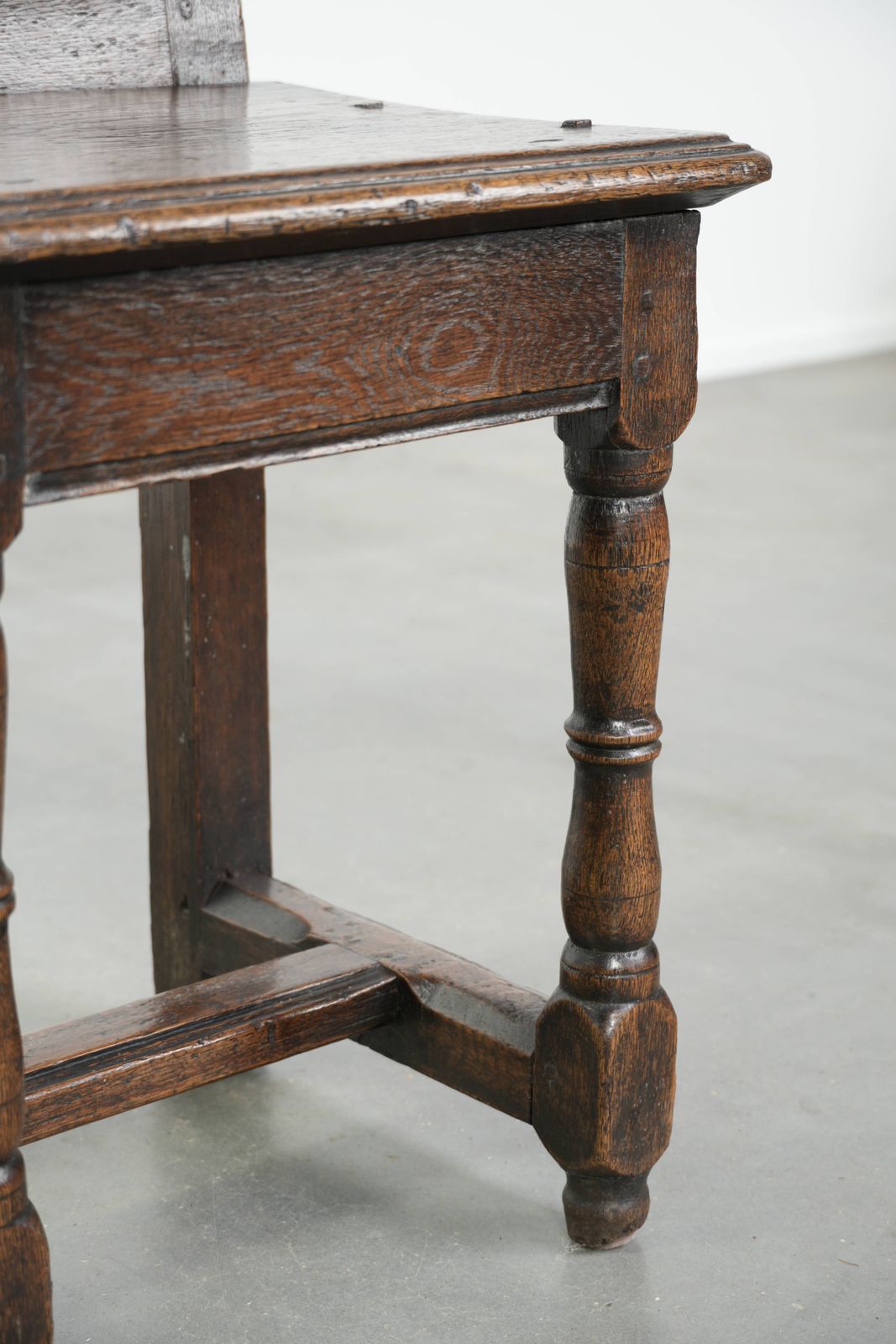 Furniture Beautiful And Subtle French Antique Lorraine Chair From The 18th Century Made Of Oak With Beautiful Deep Colors photo
