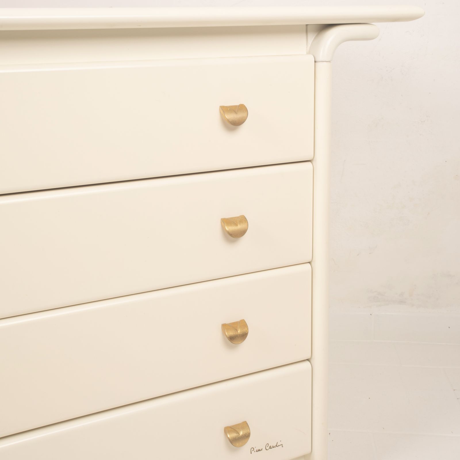 photo for sale Cream Lacquered Chest Of Drawers By Pierre Cardin, 1980