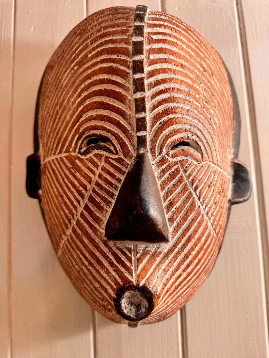 Hand Carved Songye Kifwebe Mask From The Democratic Republic Of The Congo. photo Art