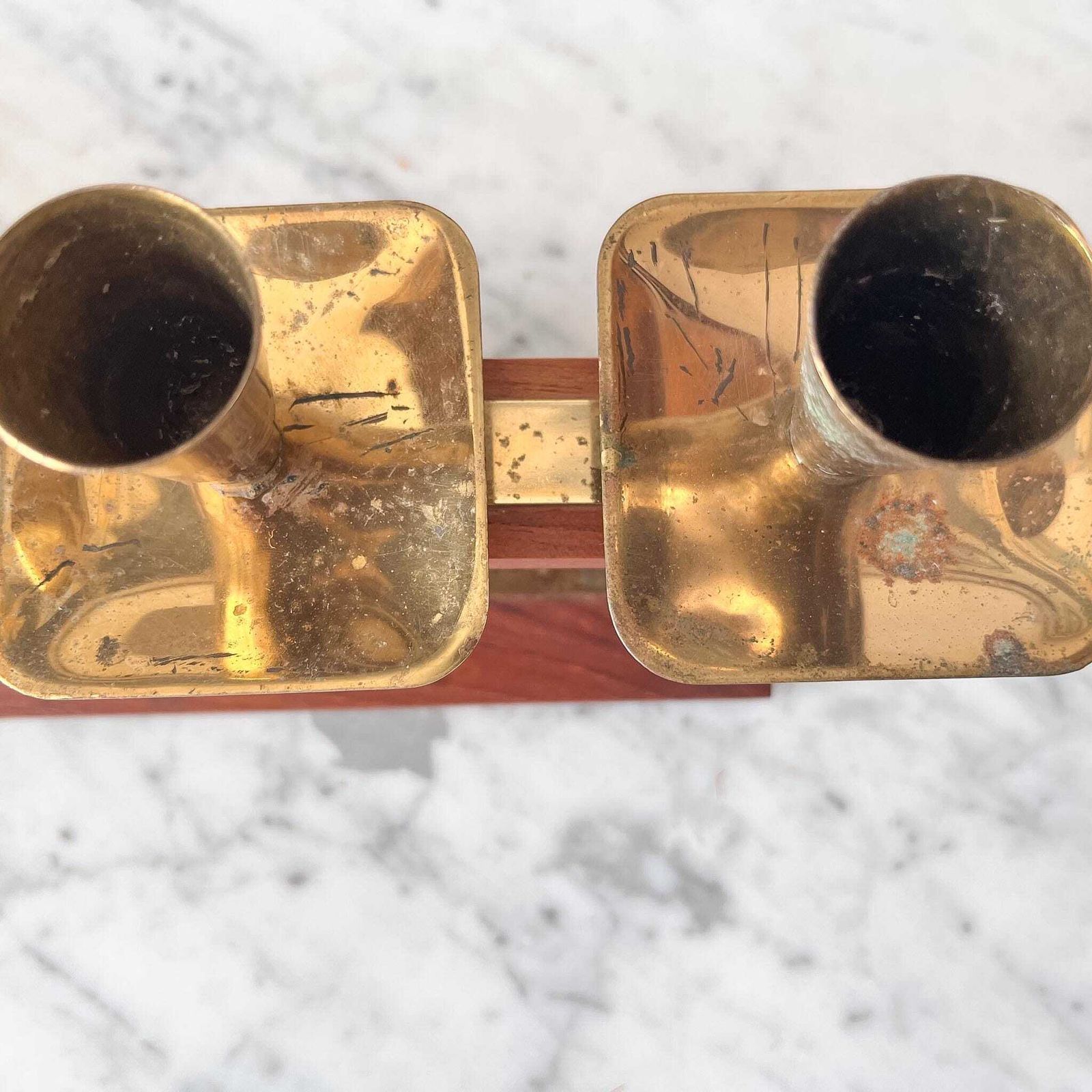 Mid Century Gilt Candlestick, 21st Century photo vinterior