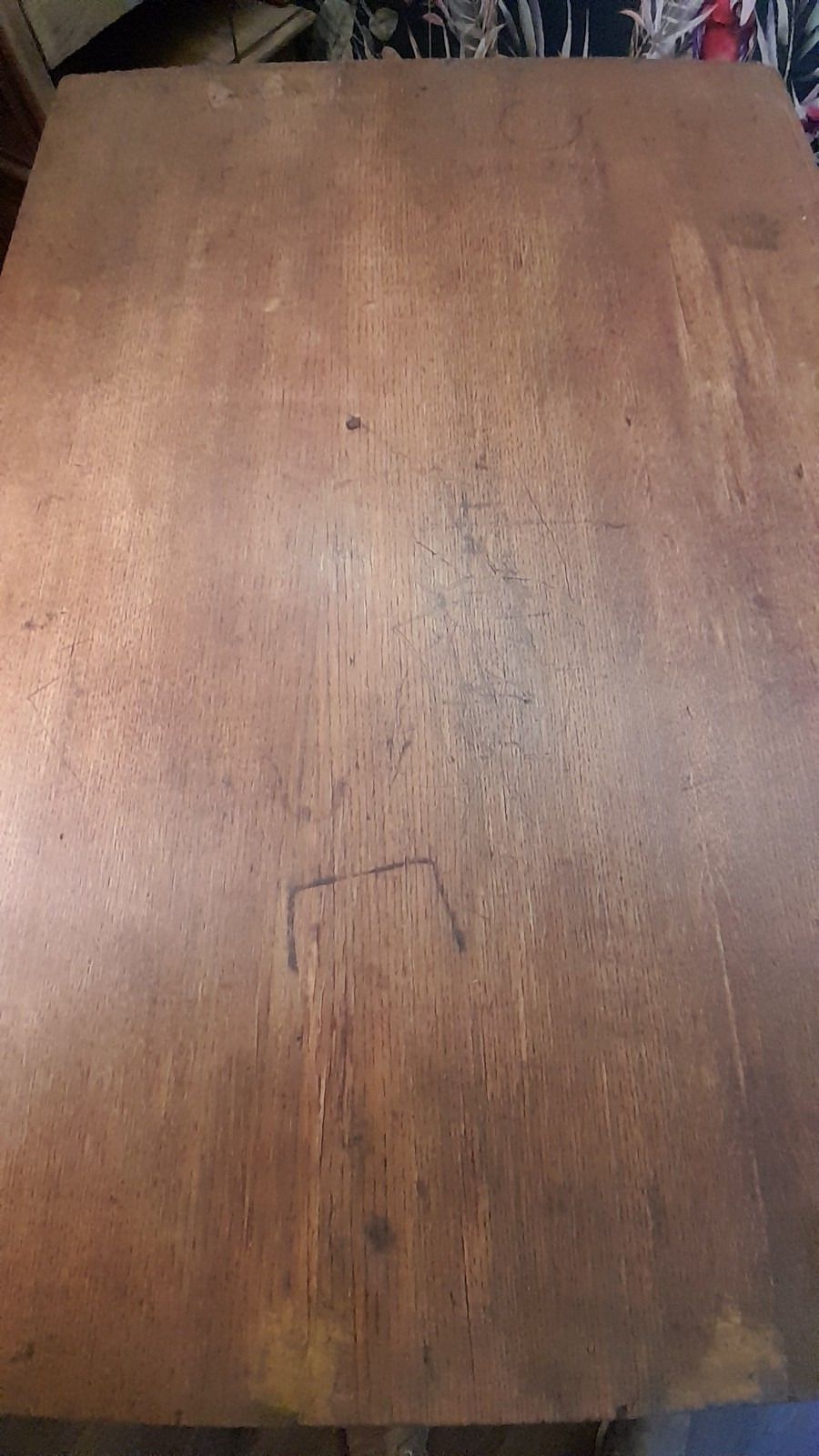 499.0 Mid Century Oak Small Desk With 2 Drawers And Pull Out Shelf photo