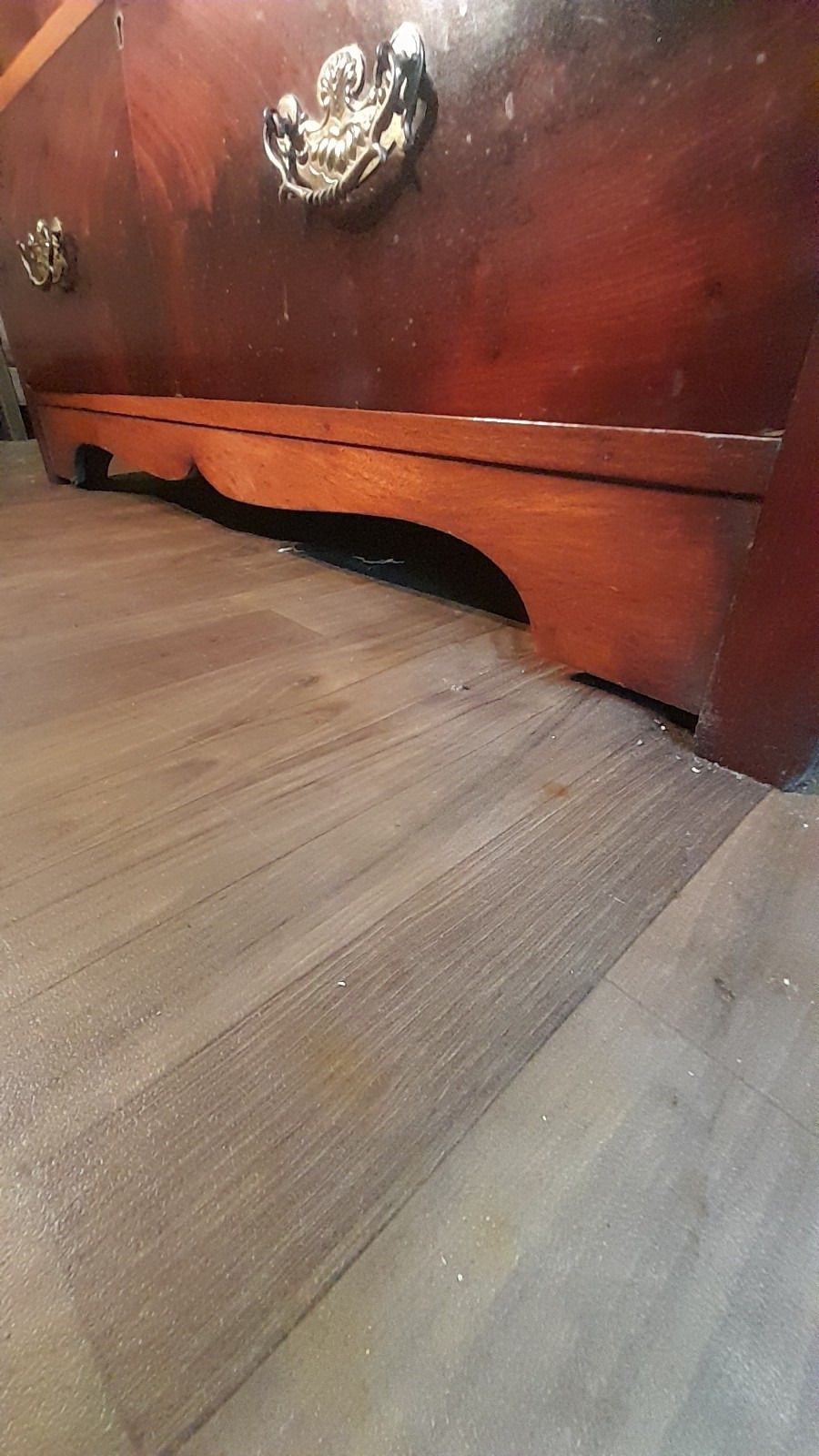 A Flame Mahogany Edwardian Chest Of 2 Drawers/Dressing Table,Original Handles photo 441.0