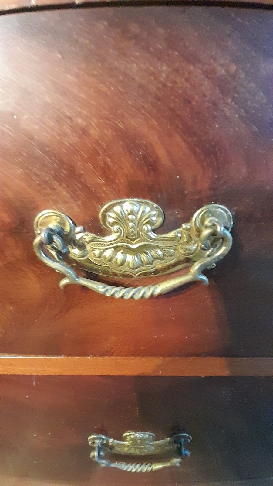 photo vinterior A Flame Mahogany Edwardian Chest Of 2 Drawers/Dressing Table,Original Handles
