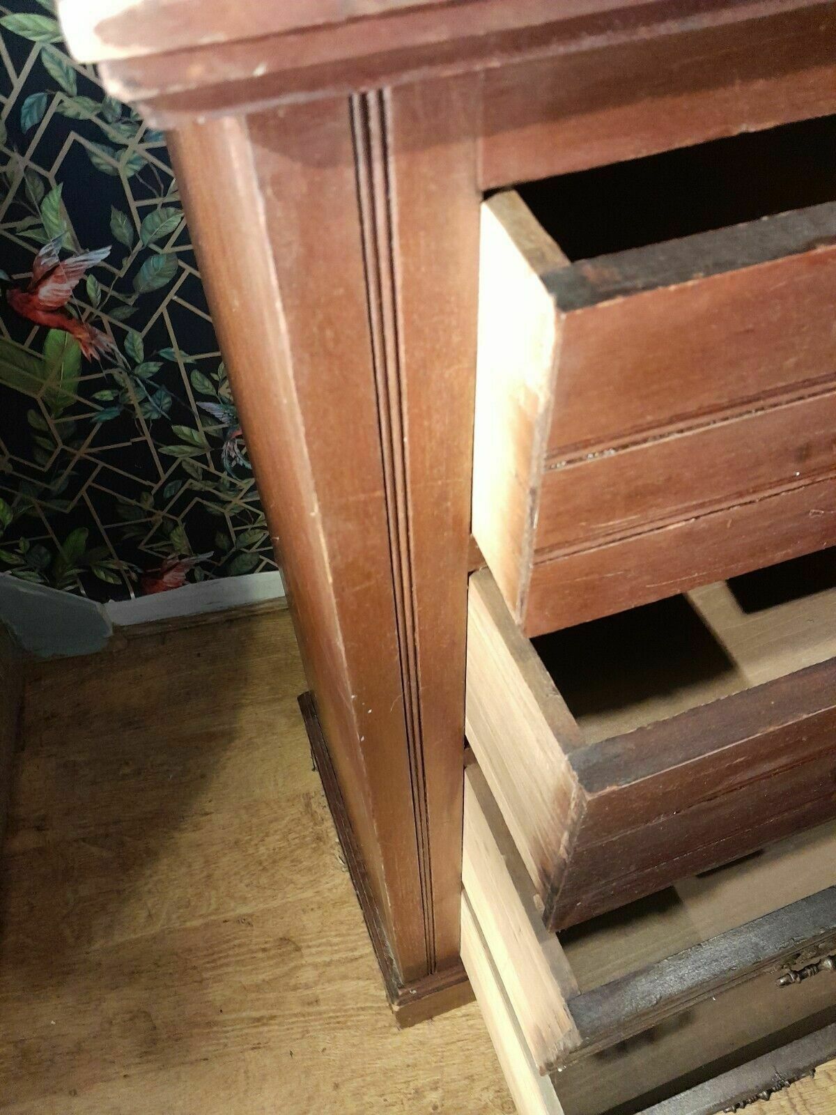 Antique Tall Chest Of 2 Short Over 3 Long Drawers photo Furniture