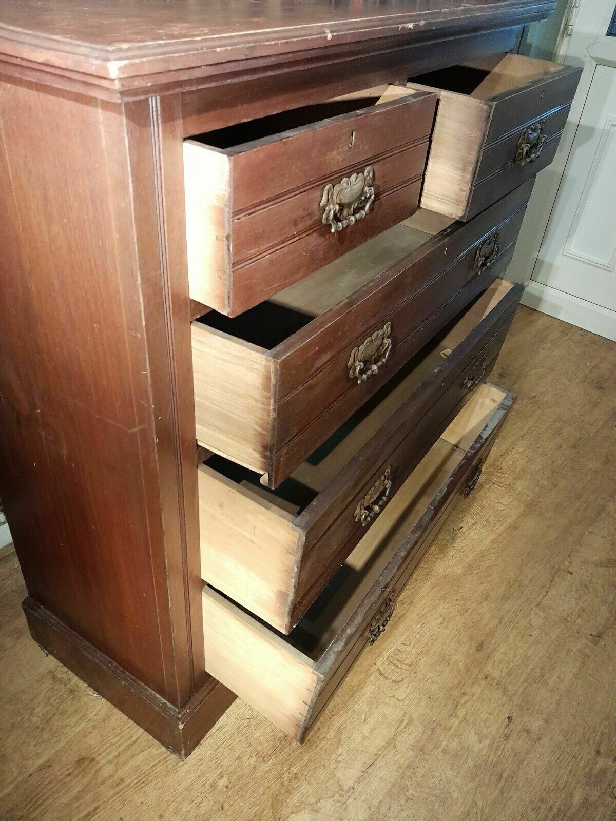 Antique Tall Chest Of 2 Short Over 3 Long Drawers photo buy