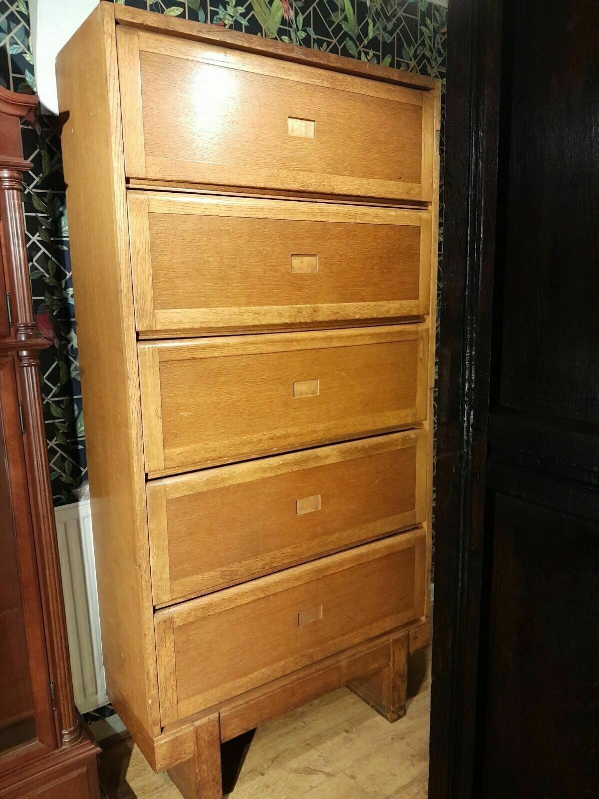 Pair Of Tall Mid Century Er Staverton Barrister Bookcases Silid Oak