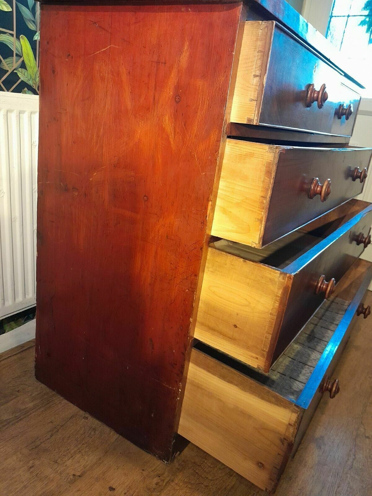 Furniture Large Victorian Chest Of 2 Short Over 3 Long Drawers photo