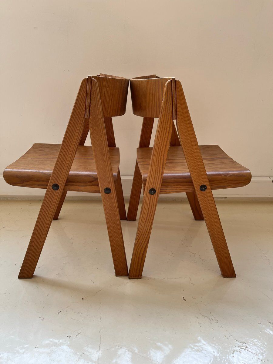 Wooden Chairs By Martins Machado, 1980s, Set Of 2 photo 771.0