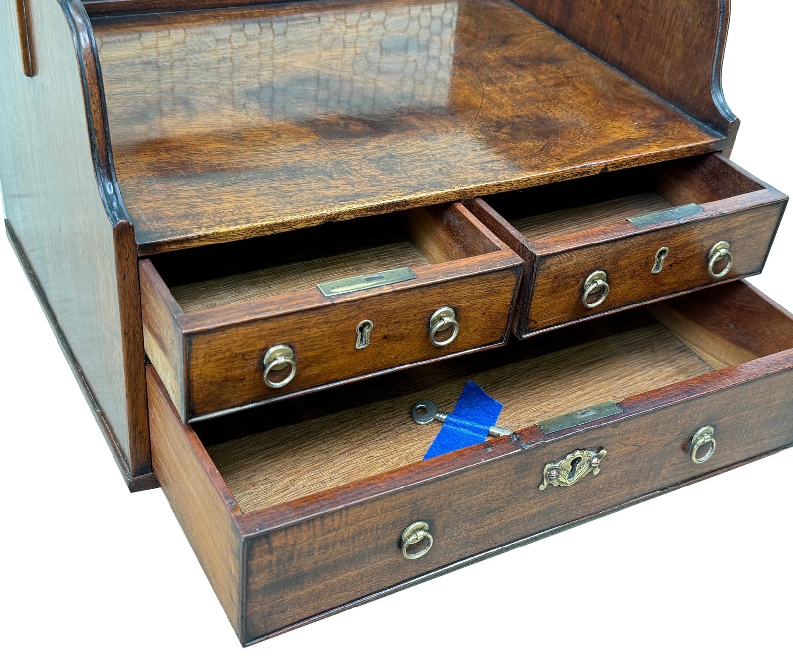 Porte-livres de bureau géorgien en acajou, XVIIIe siècle (Angleterre, vers 1740) photo Décoration