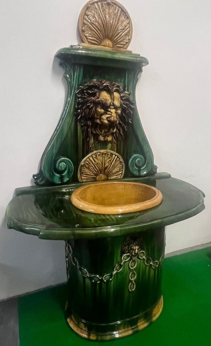 Glazed Terracotta Fountain From Vietri Di Salerno, Italy, 1990s photo furniture