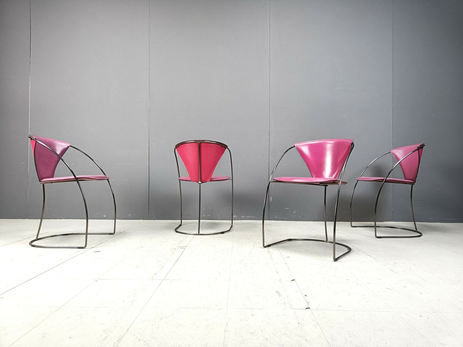 Vintage Pink 'Linda' Dining Chairs By Arrben, 1980s   Set Of 4