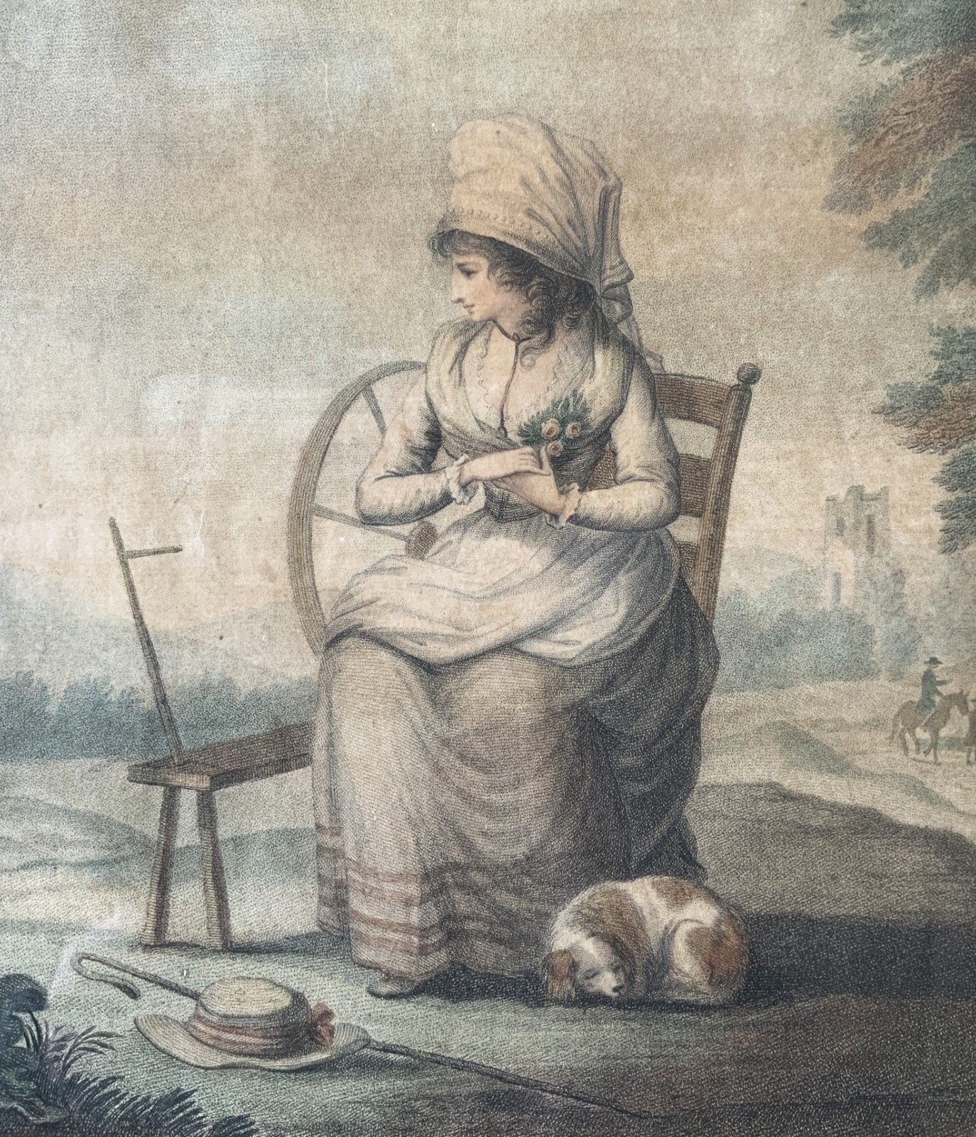 Regency Hogarth Framed Hand Coloured Engraving After Henry William Banbury photo for sale