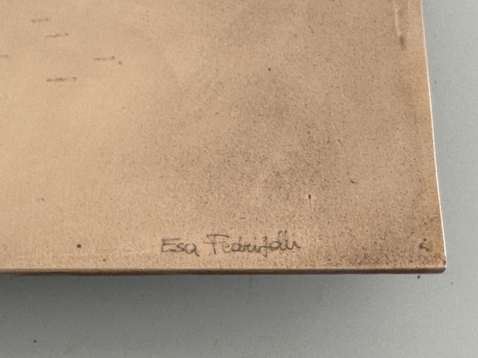 Esa Fedrigolli Signed Bronze Centerpiece, Italy, 1970s photo vinterior