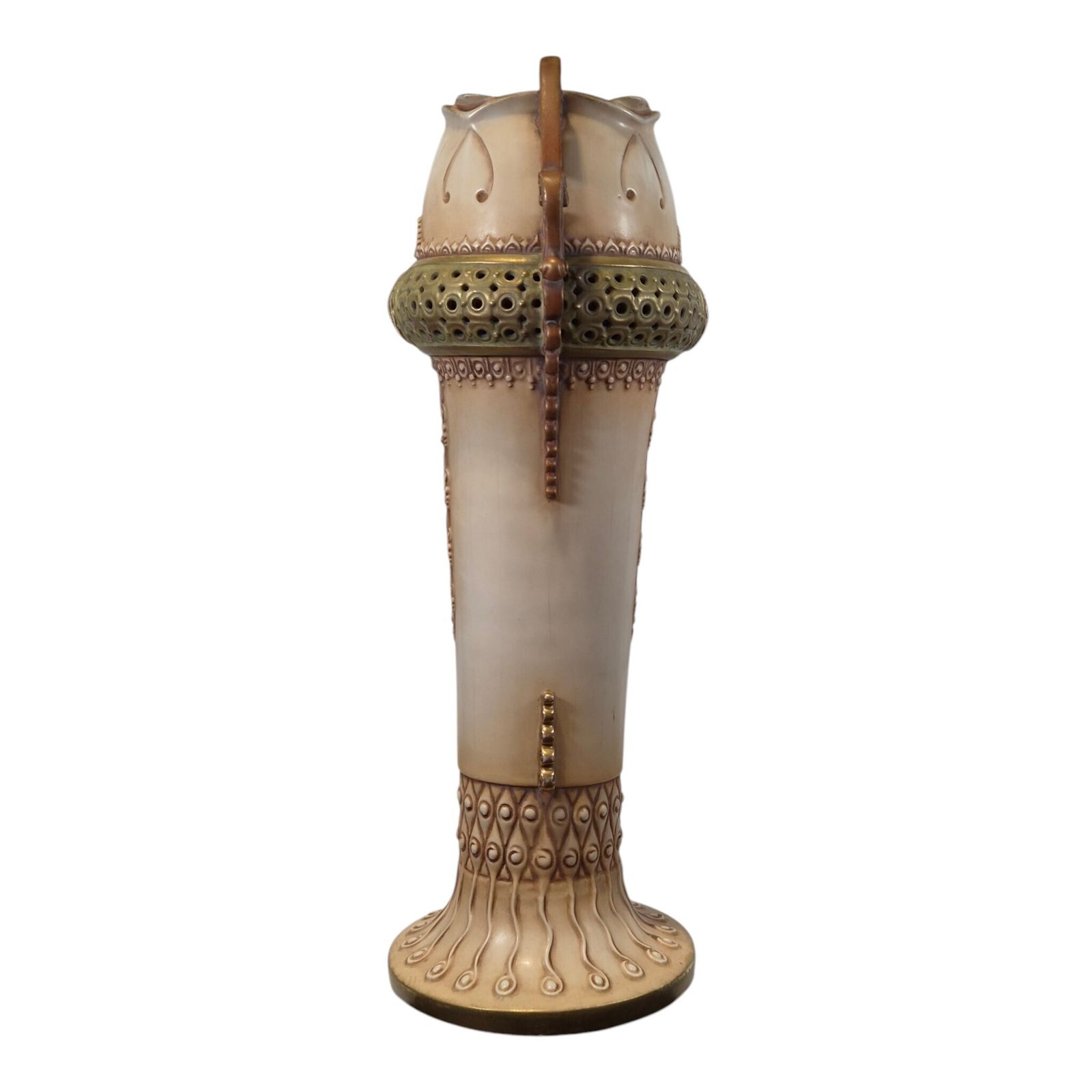 Monumental “Amphora” Turn Teplitz Art Nouveau Pottery Vase, C. 1895–1910 photo Home Decor