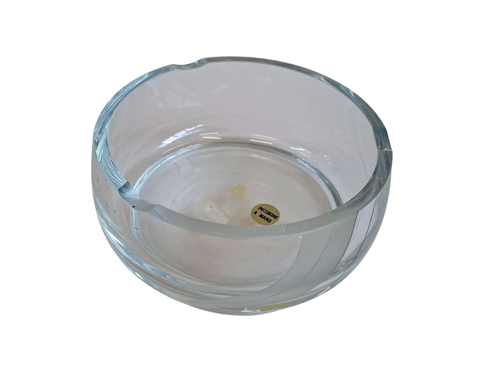 Prestigioso Posacenere In Cristallo Corba   Made In Italy   2kg photo vinterior