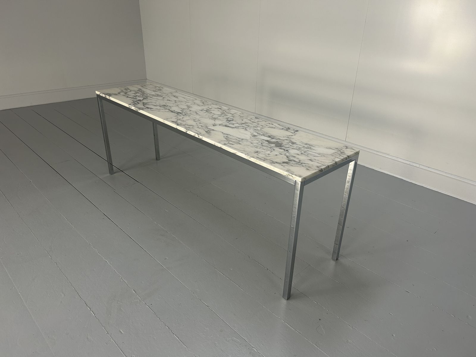 Knoll Studio "Florence Knoll" Console Table Desk In Arabescato Marble photo furniture