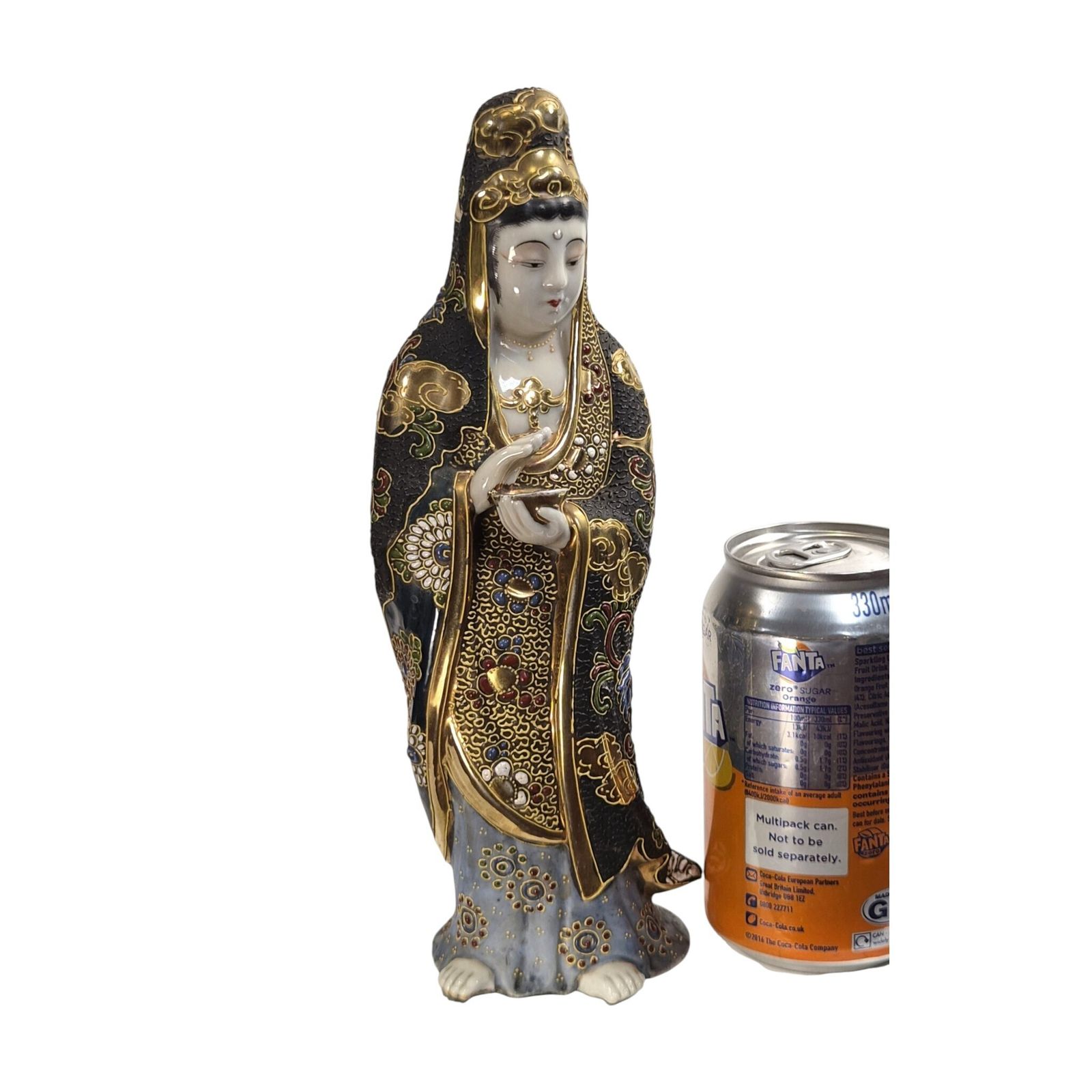 Japanese Kutani Kannon Figure, Goddess Of Mercy (Guanyin), C.1920 photo buy