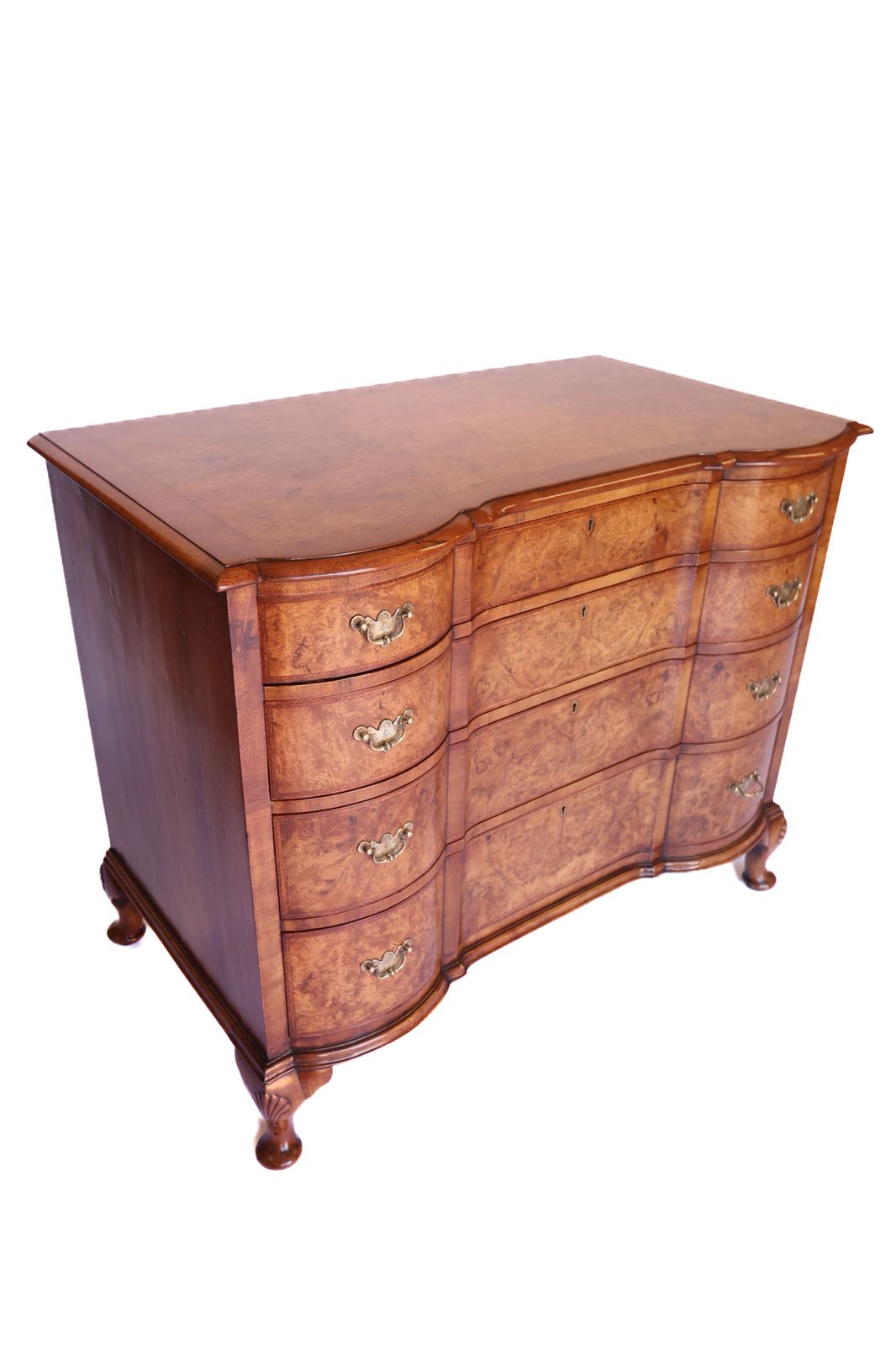Fine Queen Anne Revival  4 Drawer Chest 1920s photo for sale