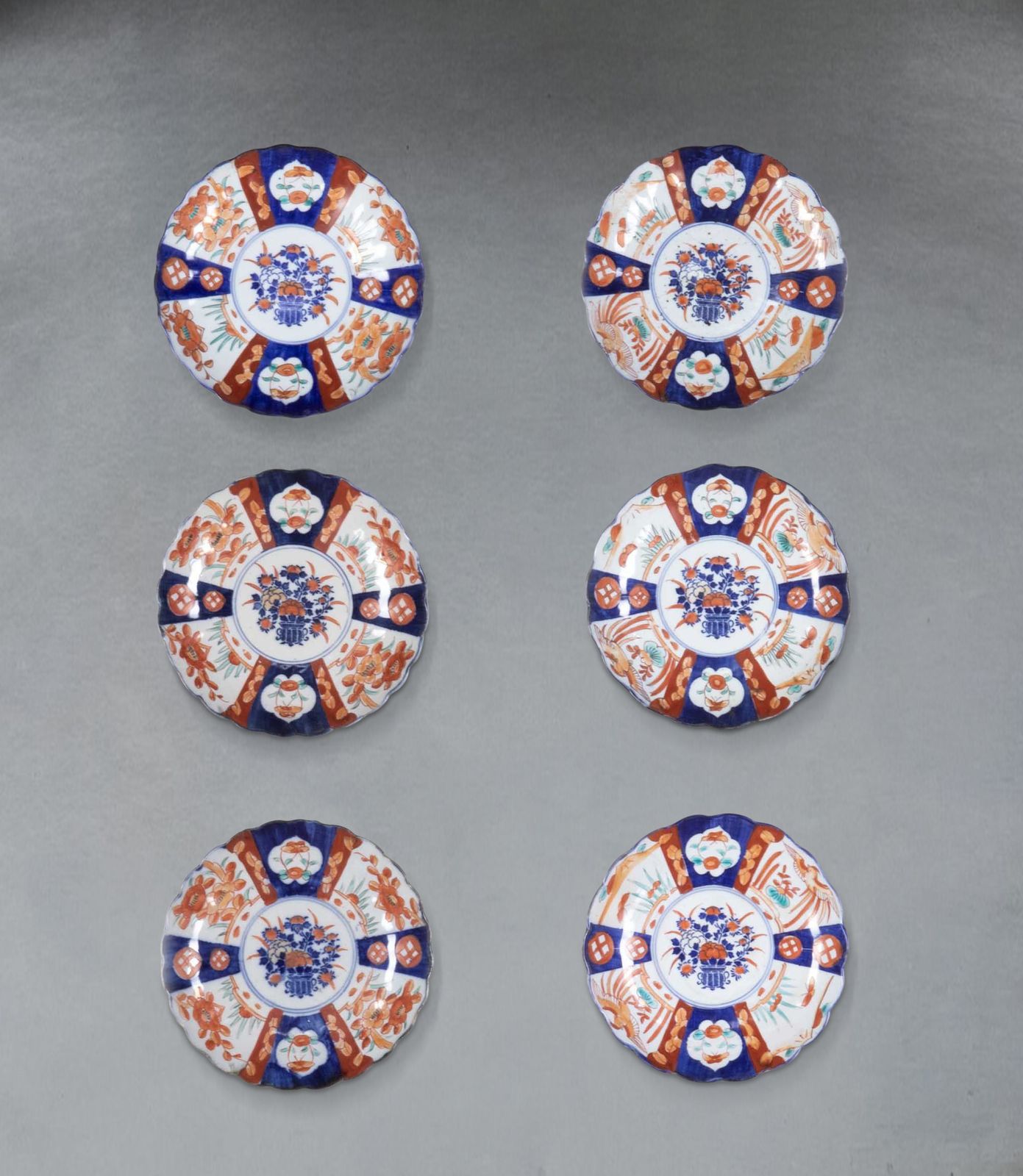 Set Of Six Late 19th Century Imari Plates