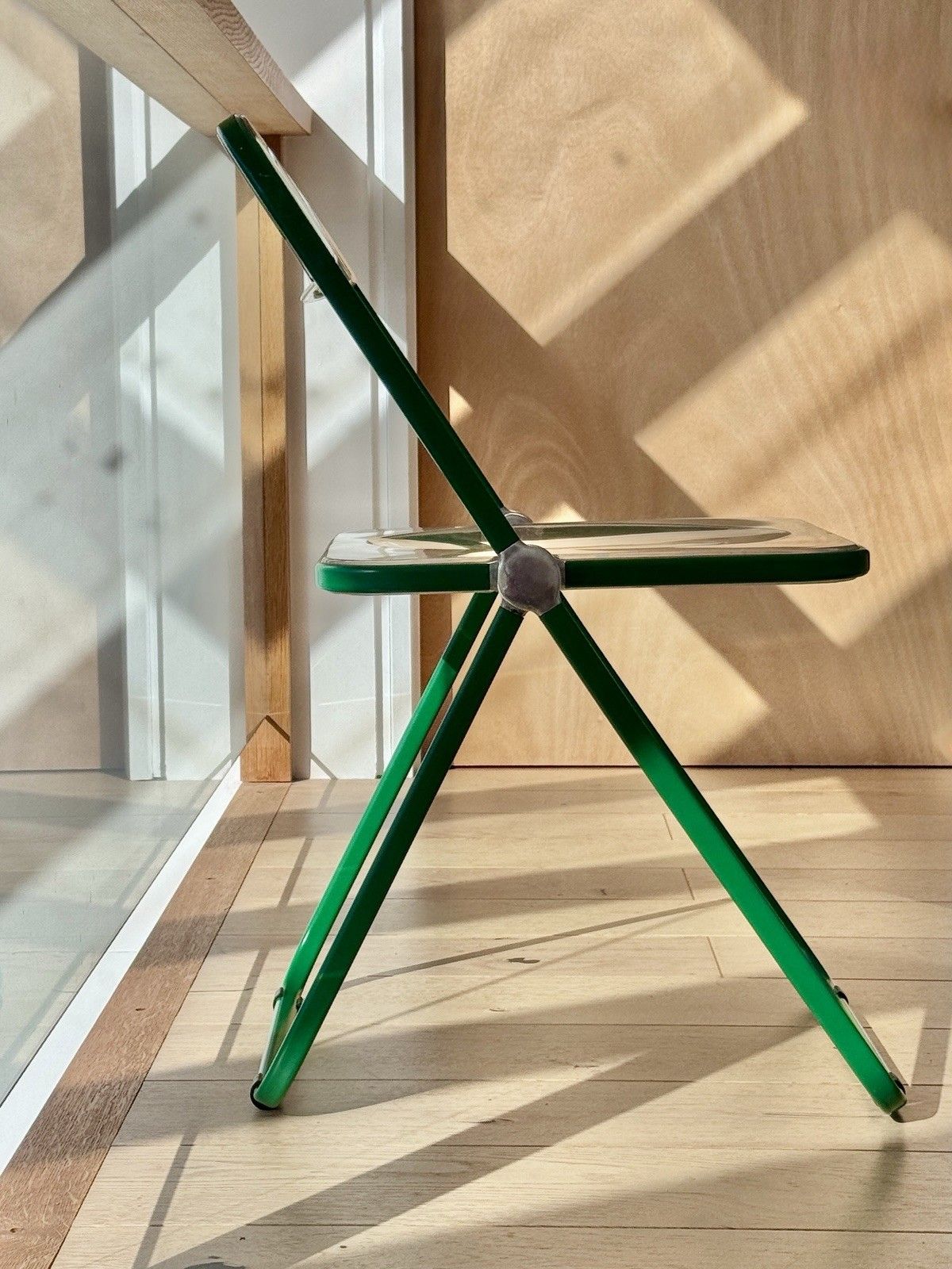 1960s Green Plia Folding Chair By Giancarlo Piretti Anonima Castelli A/F photo vinterior