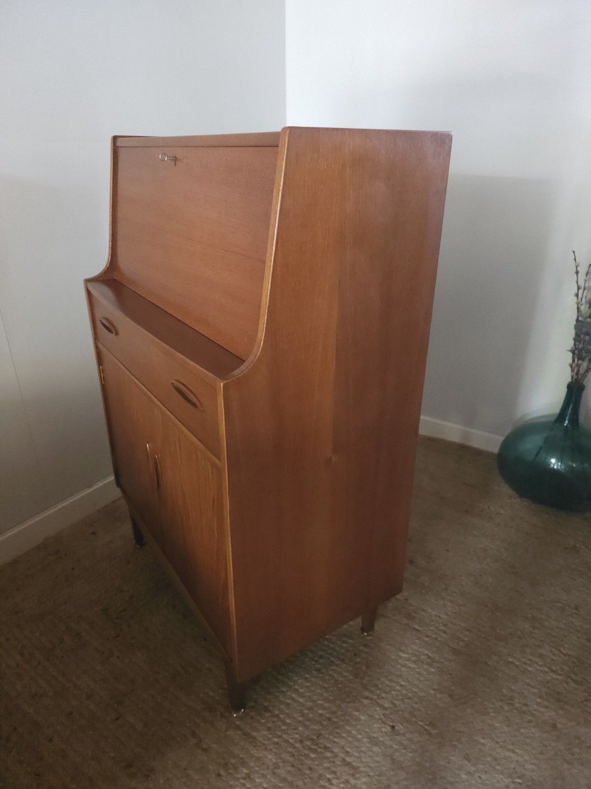 Mid Century Bureau Jentique Vintage Desk Home Office Retro Teak Vgc Delivery photo buy