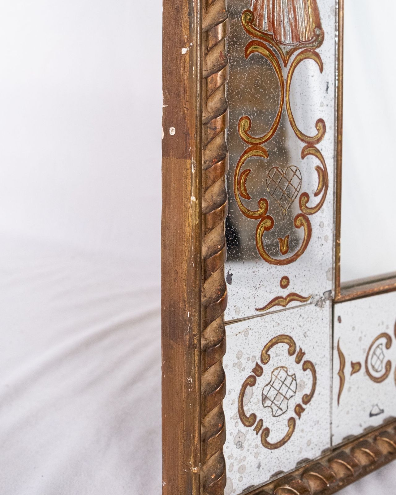 photo vintage Italian Verre églomisé Mirror, Early 20th Century