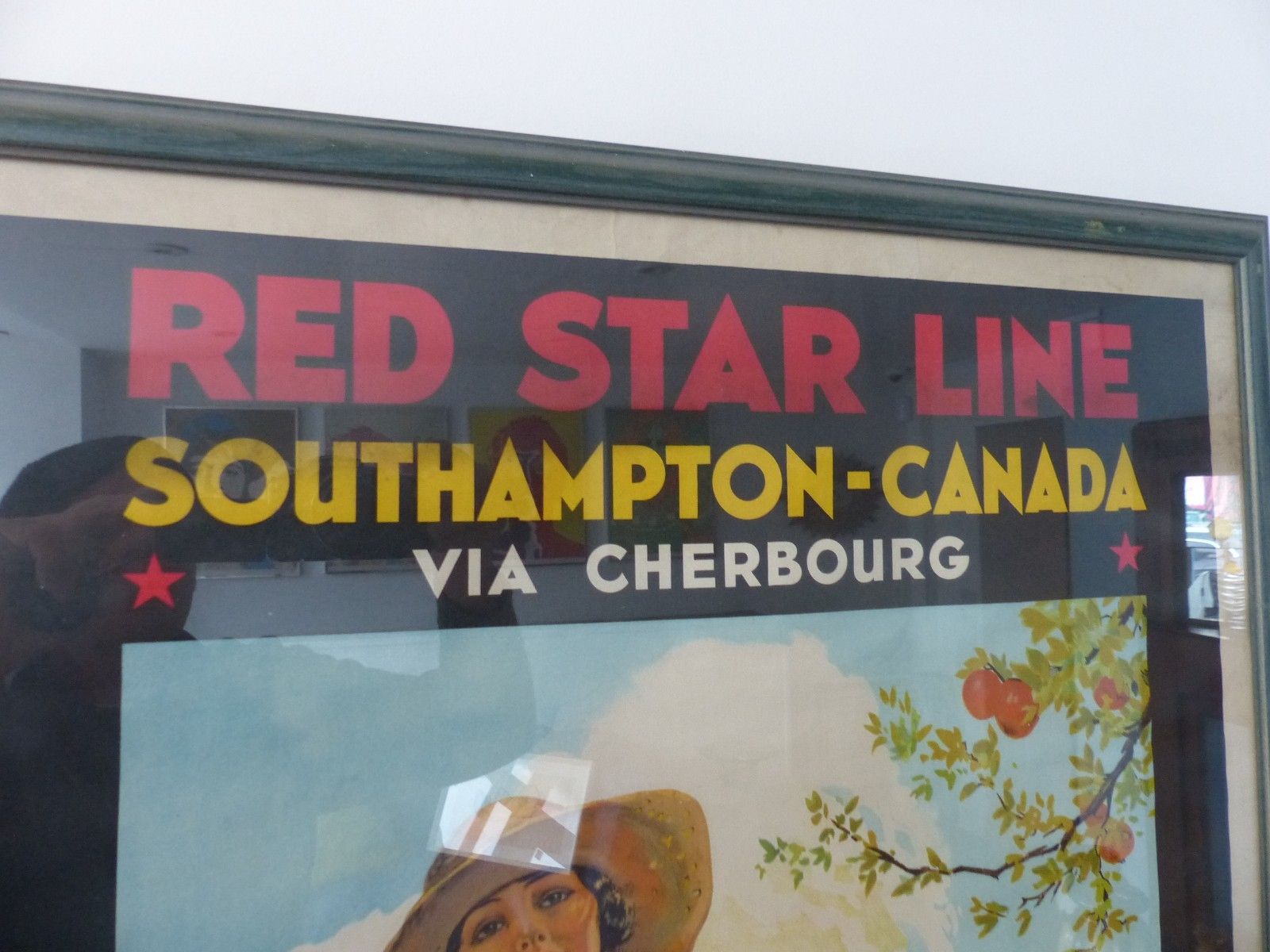 Vintage Original 1930 Red Star Line Canada Travel Colour Lithograph Poster photo buy